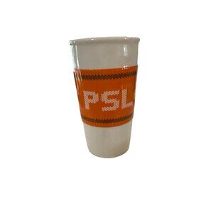 Starbucks Team Pumpkin Spice Latte PSL Orange Cup 10 oz (no lid)